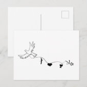 Karte mit Friedenstaube und christlichen Symbolen Briefkaart (Voorkant / Achterkant)