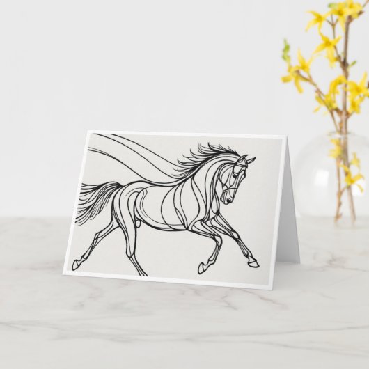 Karte Pferd Kaart (Gele Bloem)