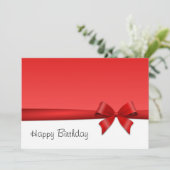 Karte Postkarte Schleife happy birthday Kaart (Staand voorkant)