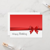 Karte Postkarte Schleife happy birthday Kaart (Voorkant / Achterkant in situ)