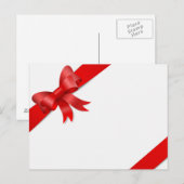 Karte Schleife rot Briefkaart (Voorkant / Achterkant)