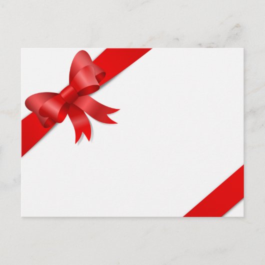 Karte Schleife rot Briefkaart (Voorkant)