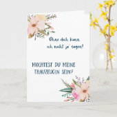 Karte - Willst du meine Trauzeugin sein Kaart (Gele Bloem)