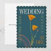 Karte zur Vorankündigung eines Termins Save The Date (Voorkant / Achterkant)