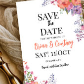 Karte zur Vorankündigung eines Termins Save The Date