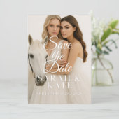 Karte zur Vorankündigung in Form eines Falzblattes Save The Date (Staand voorkant)