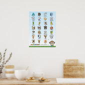 Kartel de los Alphabetimals - Versión española Poster (Keuken)