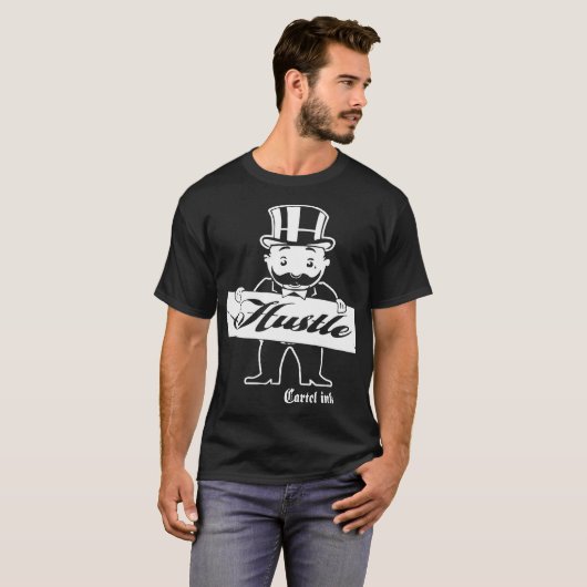 Kartel Ink Hustle Monopoly Man Hustle T-Shirts (Voorkant volledig)