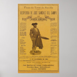 Kartel para la despedida del torero Bull Fighter Poster