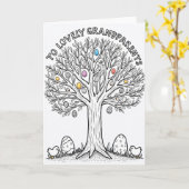 Karten voor grootouders lente boom kaart (Gele Bloem)