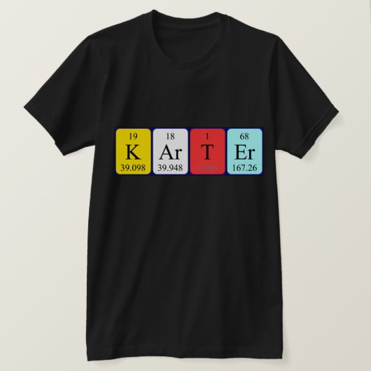 Karter periodieke lijstnaam shirt (Design voorkant)