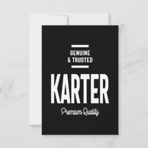 Karter Persoonlijke naam Birthday Gift RSVP Kaartje