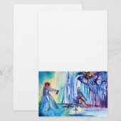 KARTHUR, LADY VAN HET MERK EN roze paars blauw Briefpapier (Voorkant / Achterkant)