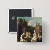Karthusiaanse monniken in de Meditatie Vierkante Button 5,1 Cm (Voorkant /achterkant)