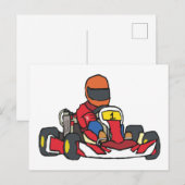 Karting Go-Kart Briefkaart (Voorkant / Achterkant)