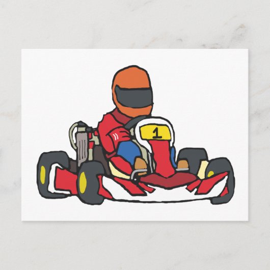 Karting Go-Kart Briefkaart (Voorkant)