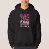 Karting Go Kart Racing Girl Try to Keep Up Hoodie (Voorkant)