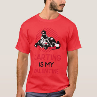 Karting is mijn Valentijn sportspeler jongen T-shirt