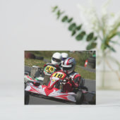 Karting karts minimax motorsport briefkaart (Staand voorkant)