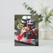 Karting karts minimax motorsport briefkaart (Staand voorkant)