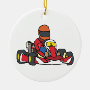 Karting Keramisch Ornament