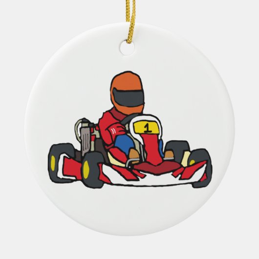 Karting Keramisch Ornament (Voorkant)
