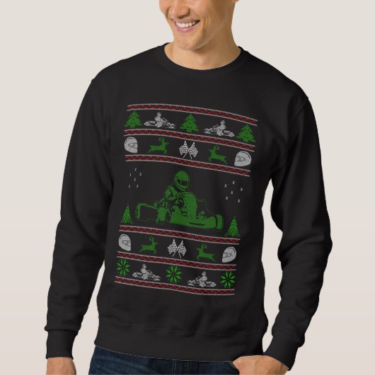 Karting Kerstmis Ugly Sweater (Voorkant)