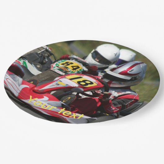 Karting party paper borden Go Karts Papieren Bordje (Gekanteld)