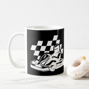 Karting, raceauto jongens verjaardag  koffiemok