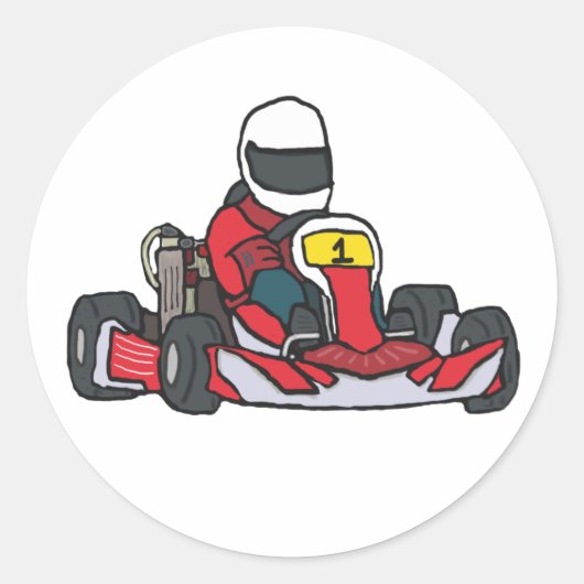 Karting Ronde Sticker (Voorkant)