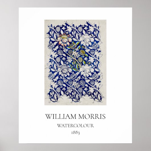KARTJE POSTER : WILLIAM MORRIS : WATERVERF 1883 (Voorkant)