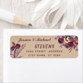 Karton Boho waterverf Romantisch bloemenboeket Etiket (Insitu)