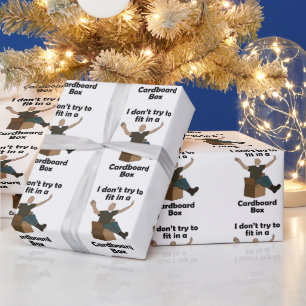 Karton Doos Die Niet Probeert Te Passen Afscheidsf Cadeaupapier