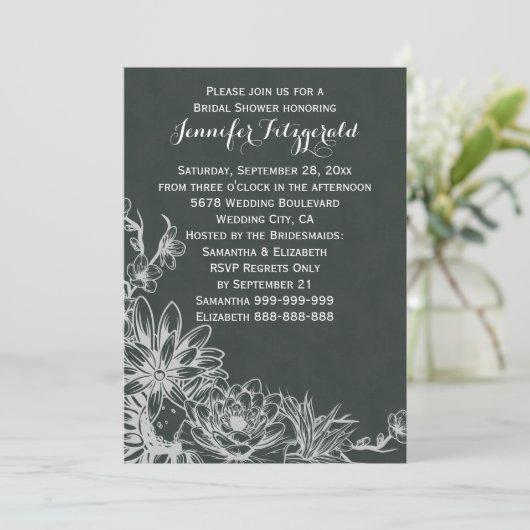  karton, Floral Display Vrijgezellenfeest Kaart (Staand voorkant)