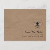 Karton Geïnspireerd Honing Bee Save The Date Aankondigingskaart (Voorkant)
