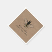 Karton geïnspireerde honingbijen weddenschap tusse servetten (Hoek)