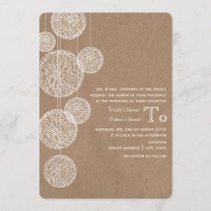 Karton geïnspireerde wijn Wereldbollen bruiloft Kaart