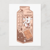 Karton met chocolade gearomatiseerde melk briefkaart (Voorkant)