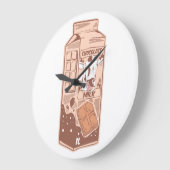 Karton met chocolade gearomatiseerde melk grote klok (Hoek)