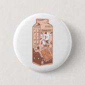 Karton met chocolade gearomatiseerde melk ronde button 5,7 cm (Voorkant)
