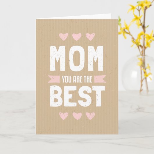 Karton Moederdag Tekstontwerp Kaart (Gele Bloem)