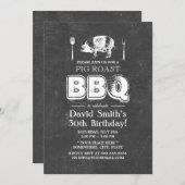  karton Pig Roast BBQ Birthday Party Kaart (Voorkant / Achterkant)