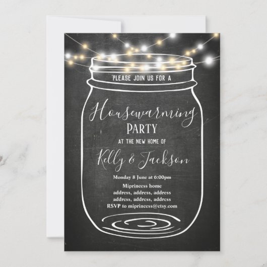 karton, pot, partij voor huisverwarming kaart (Voorkant)