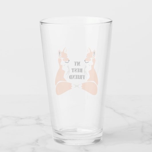 Karton Sheltie Hond Glas (Achterkant)