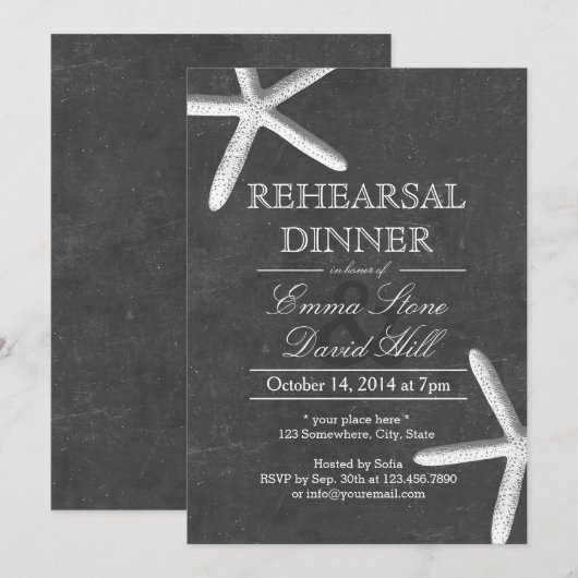  karton Starfish repetitie dinaal Kaart (Voorkant / Achterkant)