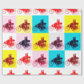 KARTON VAN VINTAGE CARS GATHERING POP CADEAUPAPIER (Vlak)