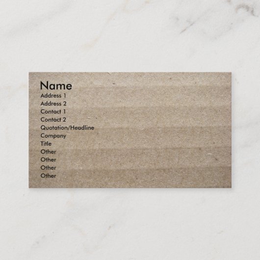 Karton Visitekaartje (Voorkant)