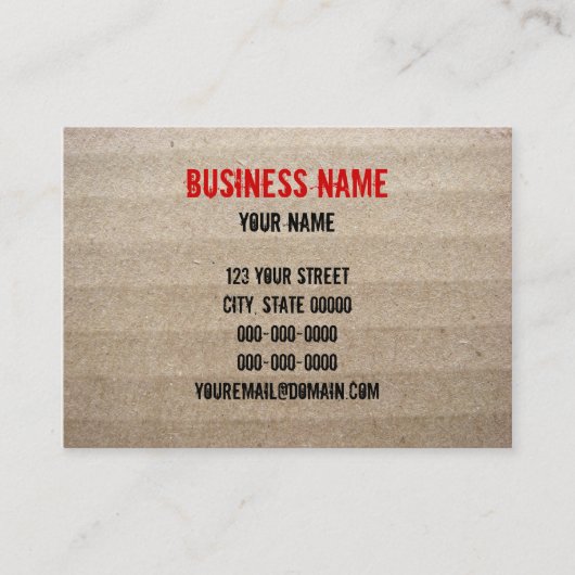 Karton Visitekaartje (Voorkant)