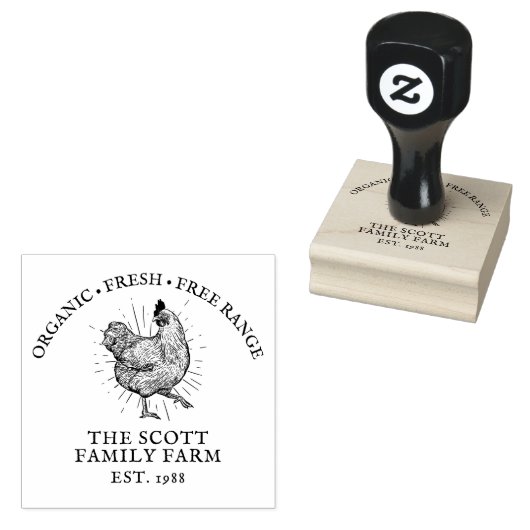 Karton voor persoonlijk  Boerderij Rubberstempel (Gestempeld)