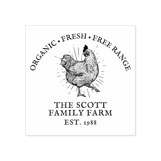 Karton voor persoonlijk  Boerderij Rubberstempel (Afrduk)